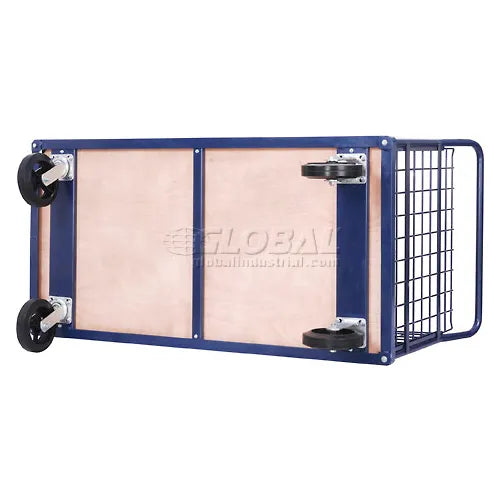 Global Industrial™ Euro Truck With 3 Wire Sides & Wood Deck 60 x 30 2400 Lb. Capacity