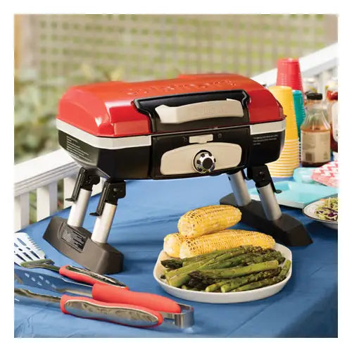 Cuisinart Petite Gourmet Portable Tabletop Gas Grill - Red (CGG180TC) - PuriLite