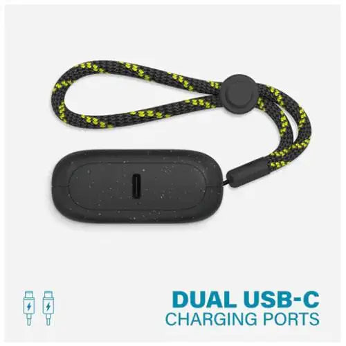 Nimble Champ 10,000mAh 20W PD Dual USB-C Portable Charger Power Bank - Midnight Black (NB-CPC-10K2C-11421) - PuriLite
