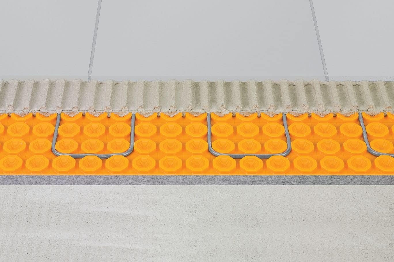Schluter Systems Self-Adhesive Peel and Stick Ditra Heat Duo Membrane 108 Sq Ft (10 Sq M) Roll DHDPS810M Features Mortar-Free Waterproofing Underlayment, Floor Warming, Uncoupling Mat