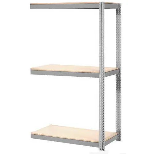 Global Industrial 3 Shelf Heavy Duty Boltless Shelving Add On 36"Wx24"Dx84"H, Wood Deck, USA