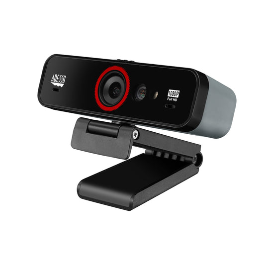Adesso Camera CyberTrack F1 1080P HD Webcam with Windows Hello Face Recognition USB - PuriLite