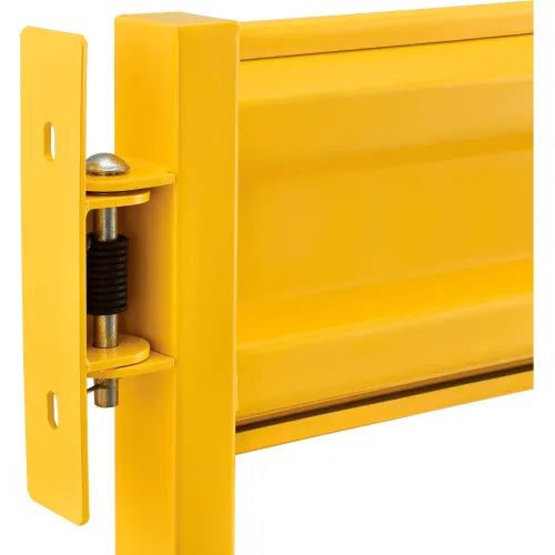 Global Industrial™ Self-Closing Guard Rail Safety Gate, Safety Yellow, Post Mount