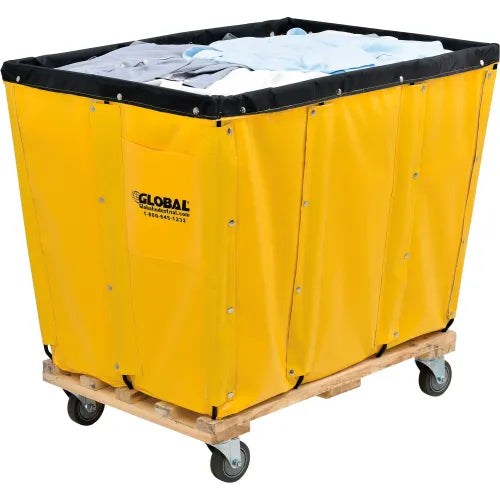 Global Industrial™ KD, 16 Bushel, Yellow Vinyl Basket Bulk Truck