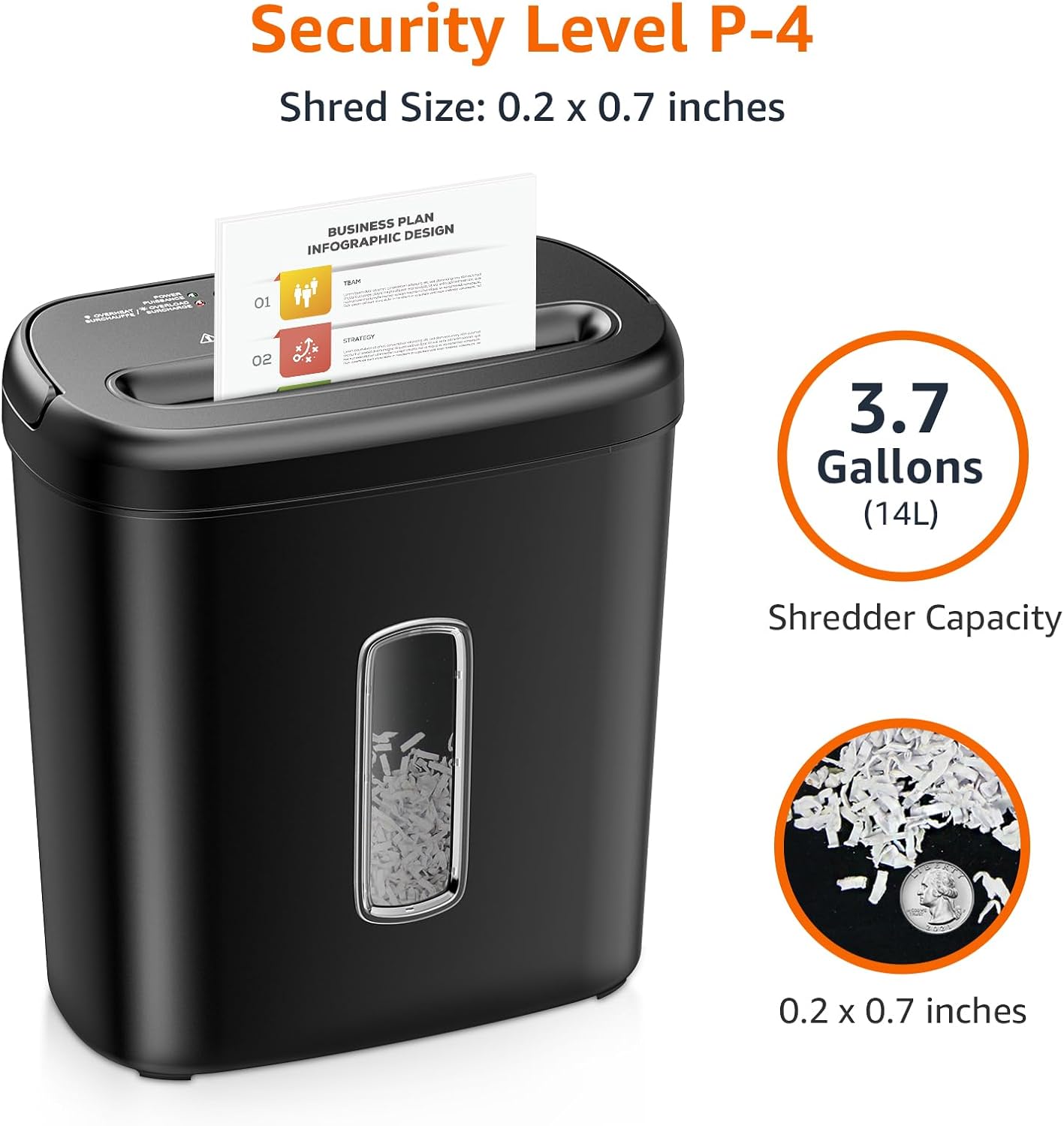 Amazon Basics 8-Sheet Cross-Cut Paper Shredder and Credit Card Shredder - Black