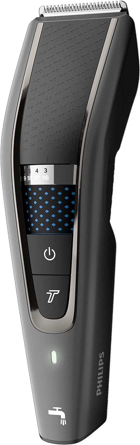 Philips Hair Clipper Series 7000, Washable Hair Clipper with DualCut Technology & 6 accessories, HC7650/14 - PuriLite