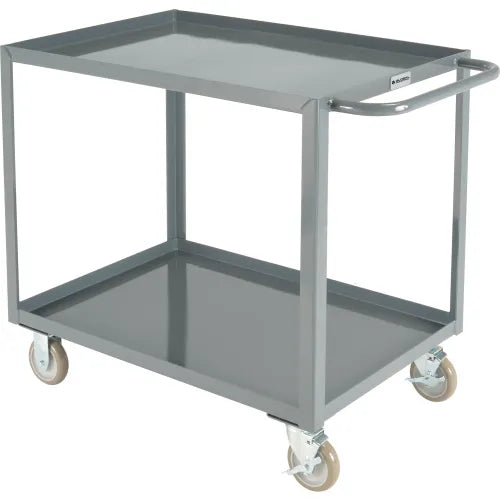 Global Industrial™ Steel Utility Cart w/2 Tray Shelves, 1200 lb. Capacity, 36"L x 24"W x 35"H