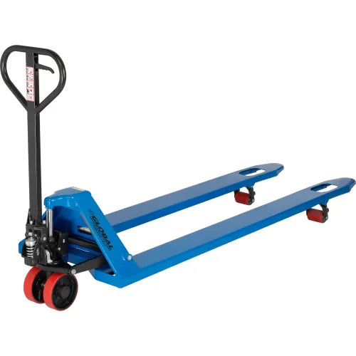 Global Industrial™ Premium Extra-Long Fork Manual Pallet Jack, 4400 lb. Cap., 27"W x 78"L Forks