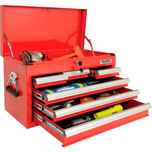 Global Industrial™ 25-15/16" x 12-1/16" x 14-3/4" 6 Drawer Red Tool Chest