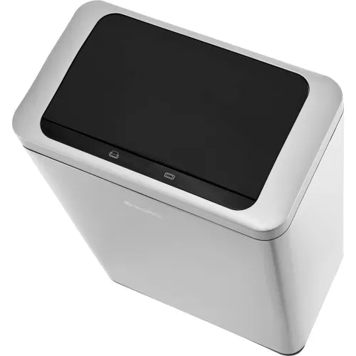 Global Industrial™ Rectangular Motion Sensor Trash Can, 21 Gallon, Brushed Stainless Steel
