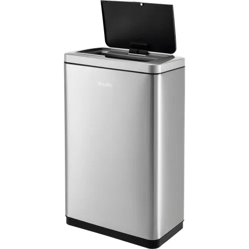Global Industrial™ Rectangular Motion Sensor Trash Can, 21 Gallon, Brushed Stainless Steel