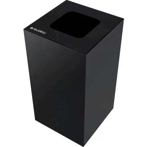 Global Industrial™ Square Recycling/Trash Can with Waste Lid, 36 Gallon, Black
