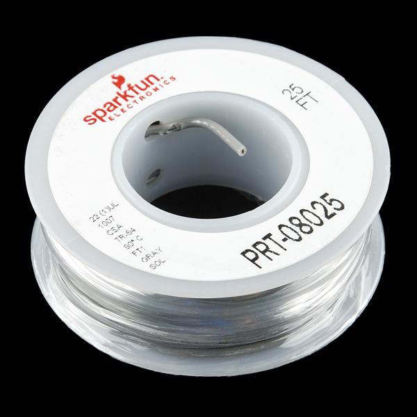 Hook-up Wire - Gray (22 AWG)