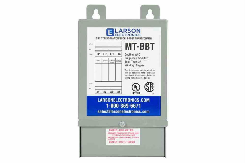 1-Phase Buck/Boost Step-Down Transformer - 1.5 KVA - 240V Primary - 208V Secondary -6.25 Amps -50/60