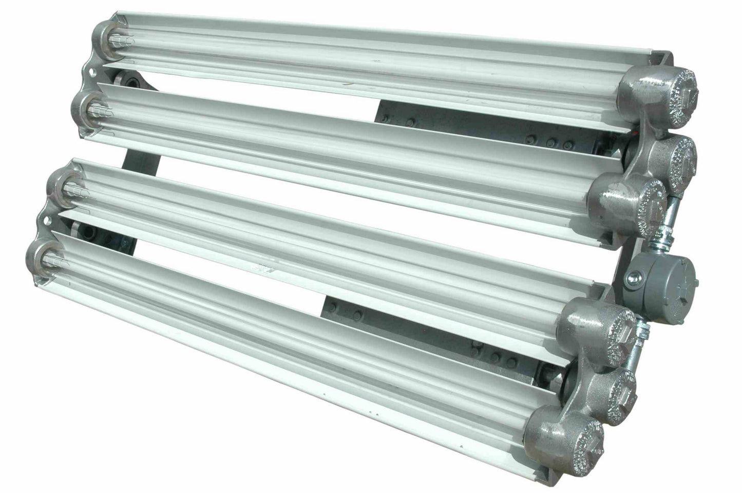 Larson Explosion Proof Fluorescent Lights for Paint Booths - 4 foot - 4 lamp - Surface Mount - T8