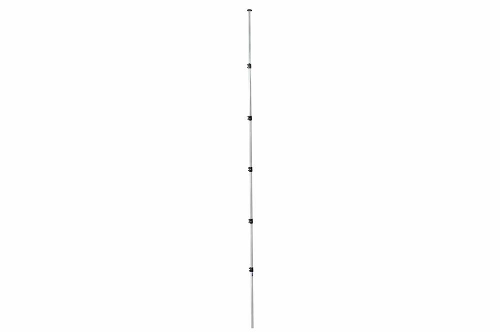 Six-Stage Aluminum Pole - 6.7' to 30' - Circular Top Mounting Plate - 100 MPH Windload Capacity