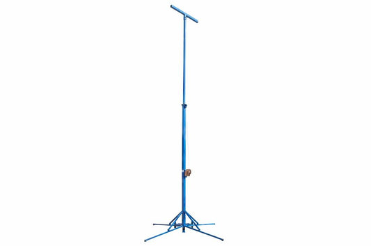 Collapsible Steel Winched Quadpod With Removable Tower Head On Wheels - Adjustable 12-25 Feet