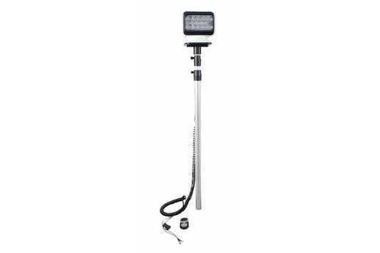 Larson Golight LED Spotlight on Telescoping Pole Mount - Wireless Remote - 16' Coil Cord - 900' Spot Beam