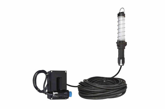 11W Explosion Proof LED Hand Lamp - Wire Guard - 12M 12/3 SOOW w/ Cord Cap - ATEX/IECEx - Inline Transformer