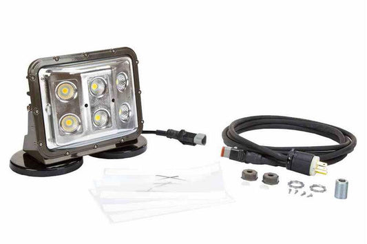 60W High Intensity LED Blasting Light w/ Magnetic Base - 120-277 Volts AC - 36' Cord w/ Cord Cap