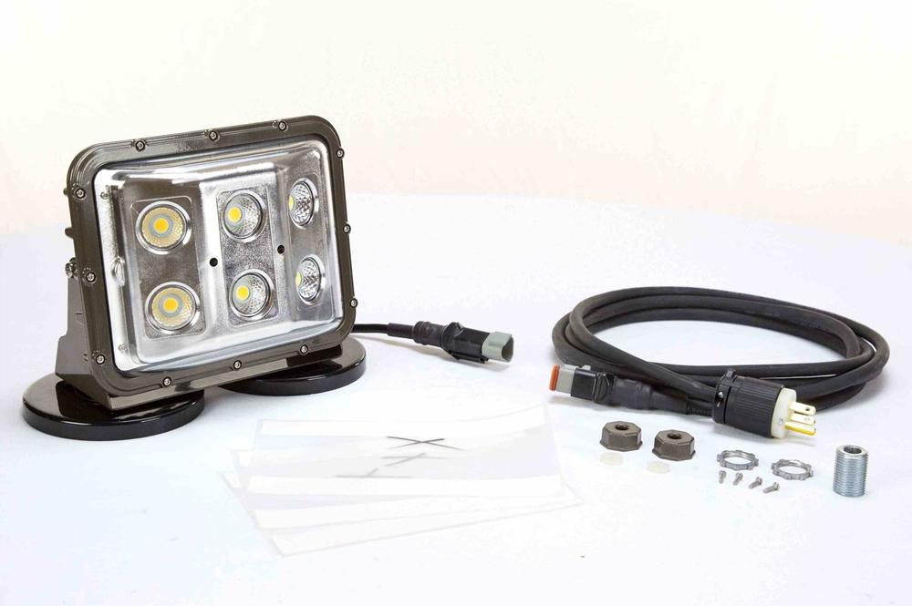 60W High Intensity LED Blasting Light w/ Magnetic Base - 120-277 Volts AC - 50' Cord w/ Cord Cap