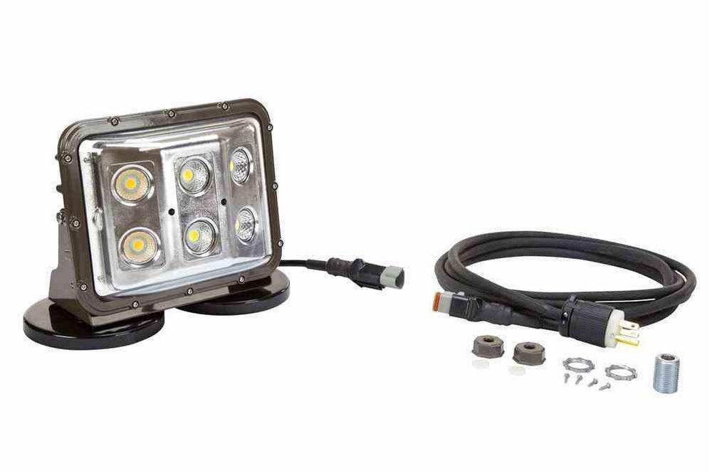 60 Watt High Intensity LED Blasting Light w/ 400lb. Grip Magnetic Base - 120-277 Volts AC