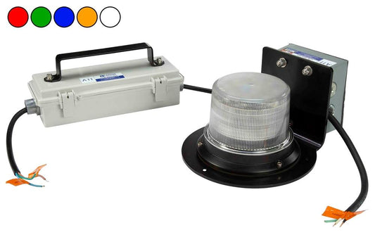 Class 1 LED Beacon with 30 Strobing Light Patterns - Permanent Surface Mount - 1440 Lumens - 480V - 150' 16/3 SOOW