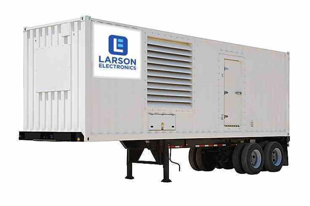 1 Megawatt Container Trailer Mount Diesel Generator 480D, 480Y/277V Wye-N, 208Y/120V Wye-N, or 240D/120CT 3PH 1,250 Gal Fuel Capacity