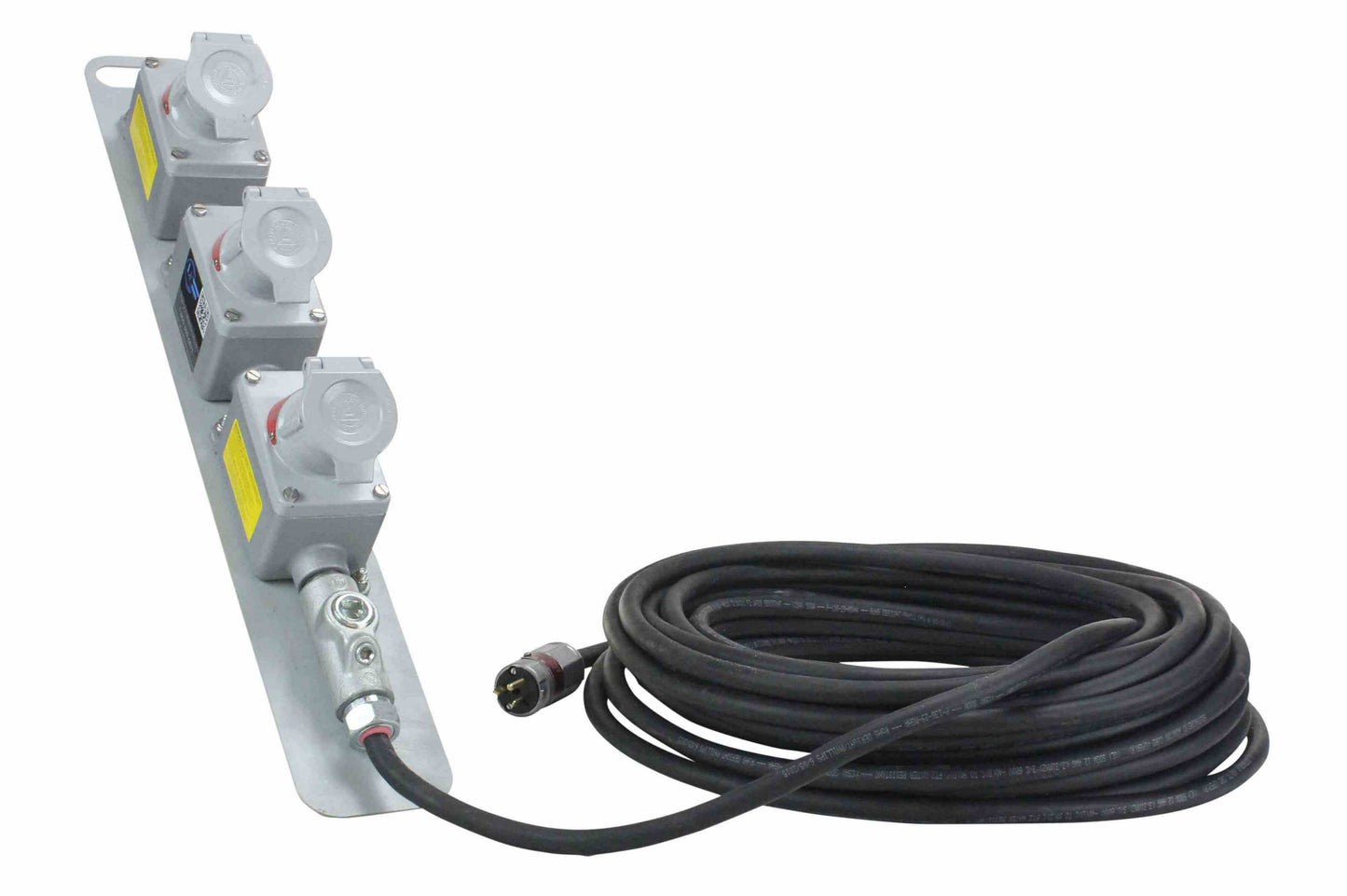 Larson Explosion Proof 3 Outlet Extension Cord - 3 5-15R Outlets with 100 Foot 14/3 Cord - 15 Amp Service