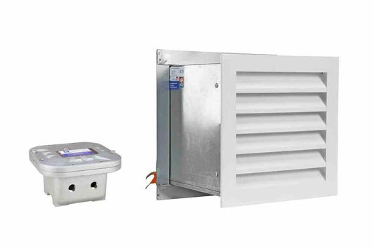 12" Explosion Proof Exhaust Fan w/ Transformer - C1D1 - 850 CFM, Motorized Louvers - Wall Mount - Group B Hydrogen