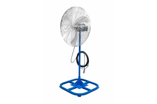 30" Electric Explosion Proof SS Fan - 4' Pedestal Mount - Powder Coated or Galvanized - Marine