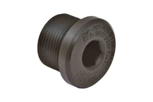 Larson M63 X 1.5 Threaded Recessed Non Metallic Conduit Plug for Explosion Proof Junction Boxes