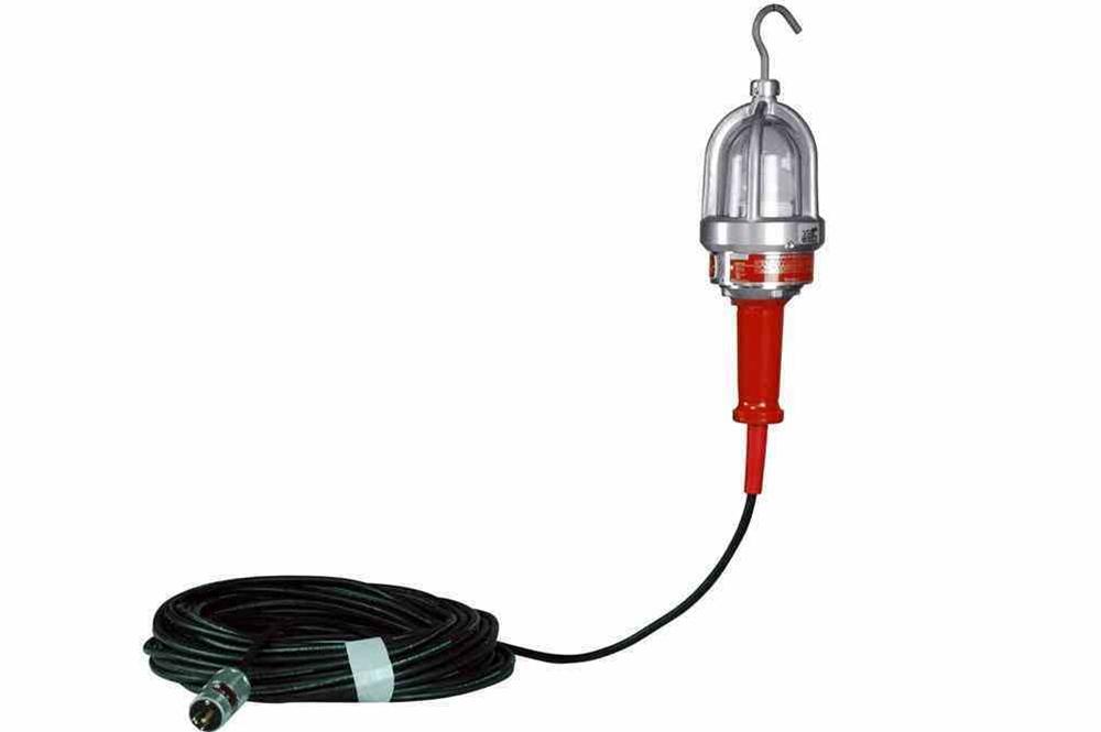 Explosion Proof Hand Lamp -100/60 Watt - 50 Foot SOOW Cord w/ 30A Explosion Proof CPP-4752 Pin/Sleeve Cord Cap