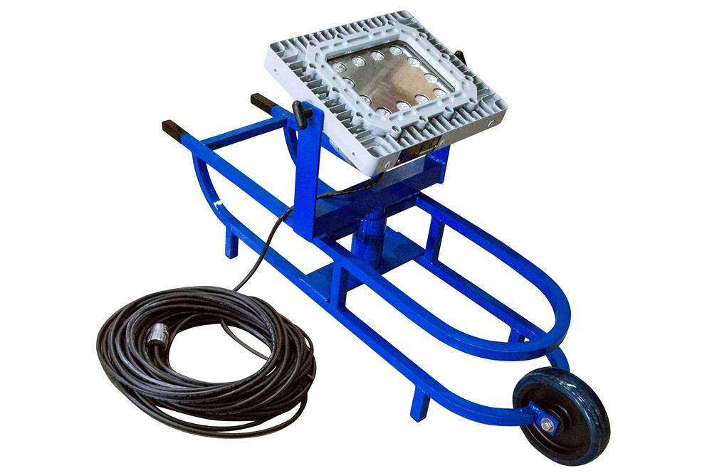 150W Explosion Proof LED Tank Light w/ Removable Light Head - 21,000 Lm - C1&2D1&2 - Manhole Cart