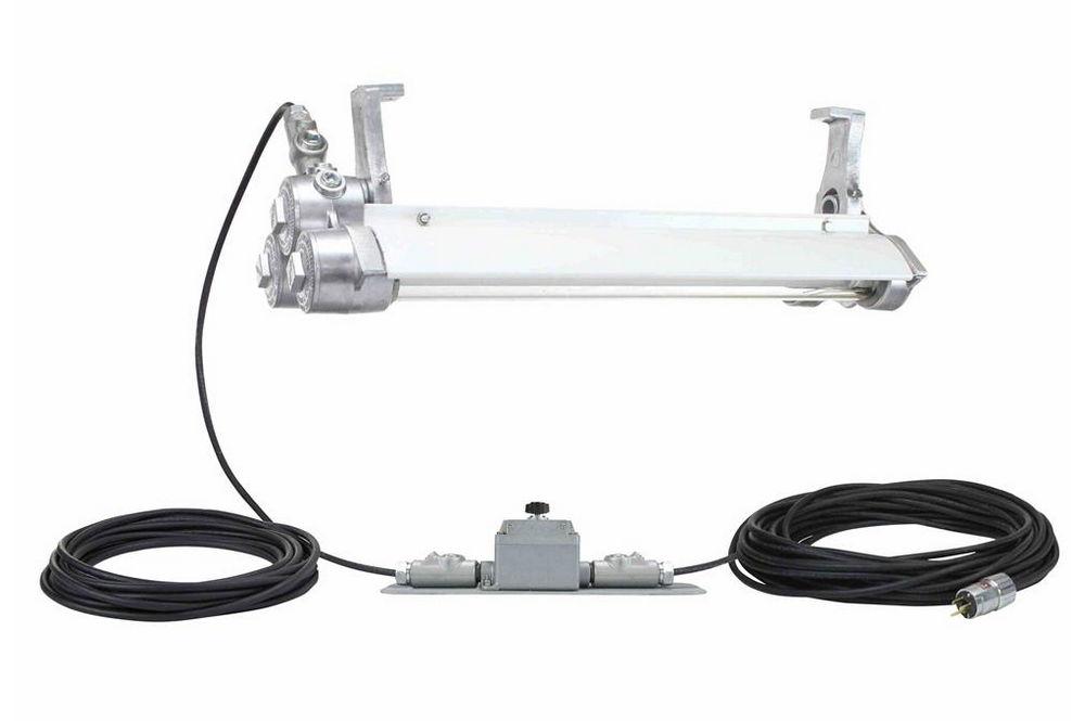 22W Explosion Proof LED Fixture - C1D1&2 - C2D1&2 - 50' 16/3 SOOW Cord w/ EYS Sealoff- Inline Dimmer - PuriLite