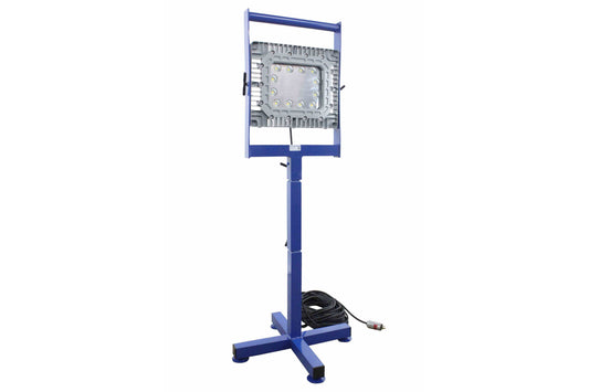 Larson 150 Watt Explosion Proof LED Light -5' Tall Base Stand Mount -40 Meter Cord -22" Stand -C1D1