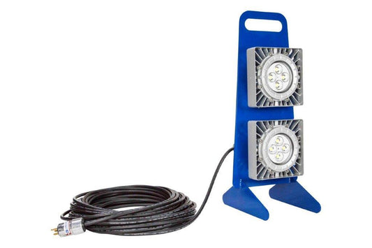 Larson 100W Portable Explosion Proof LED Light - (2) LED Lamps - Non-Spark Aluminum Base - Inline Switch