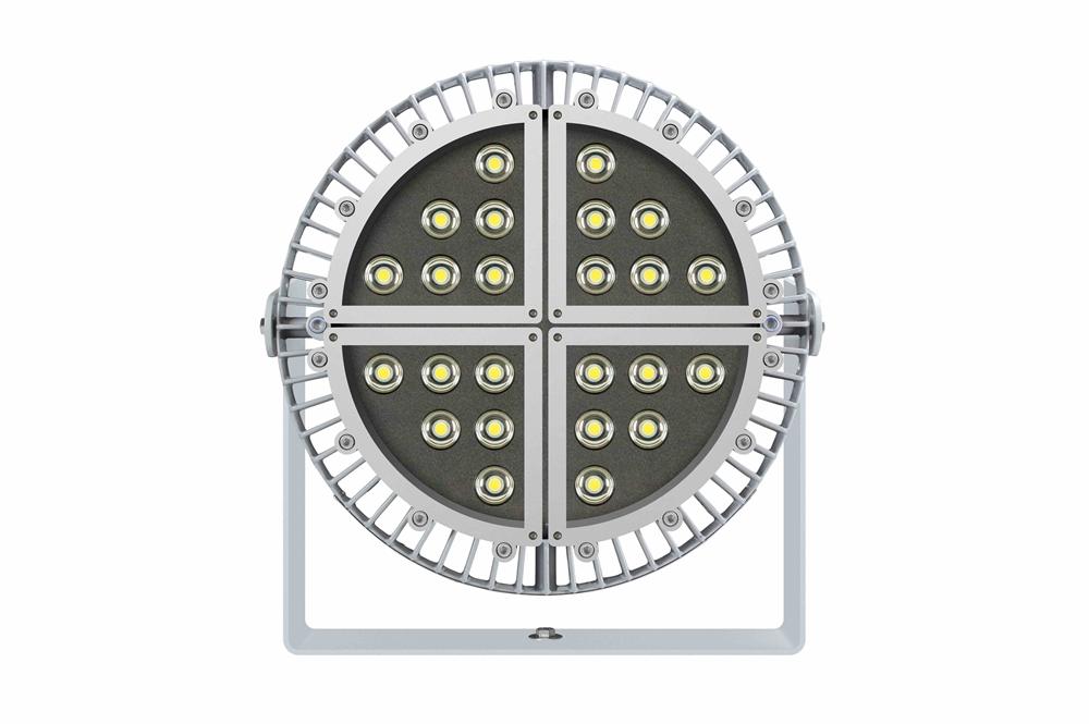 300W Explosion Proof Round LED Light Fixture - Class I, II, III - 24V DC - Emergency, Group B