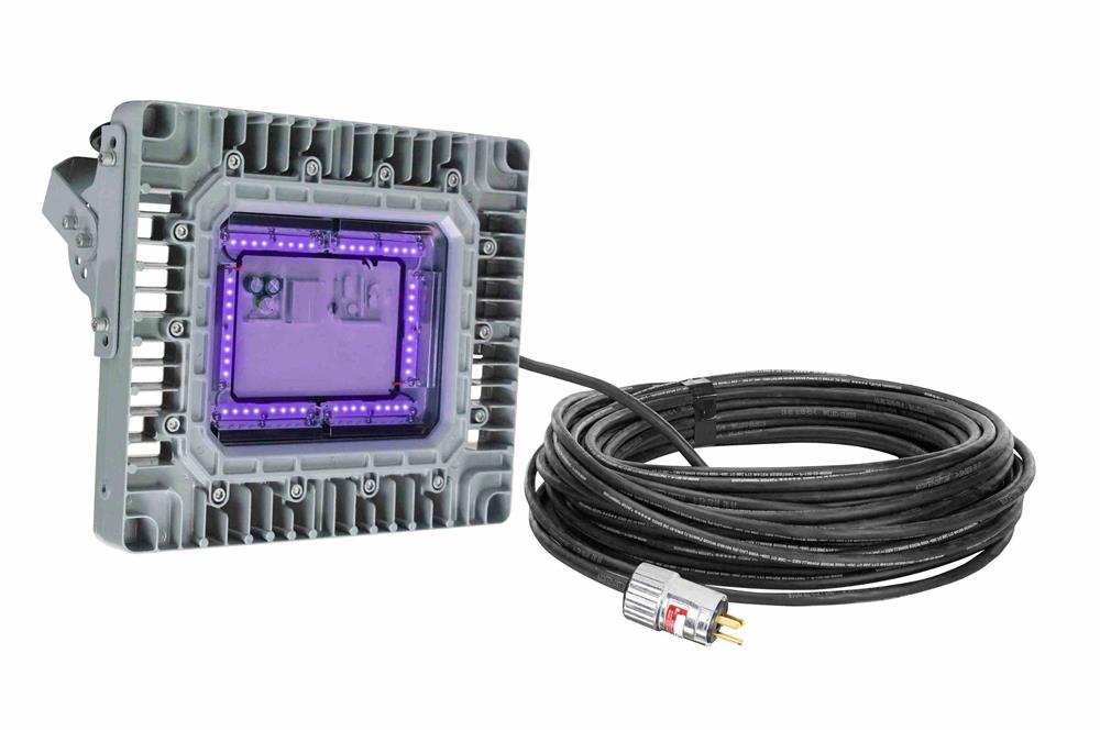 100W Explosion Proof Ultraviolet LED Light Fixture - Class I, II, III - 20' SOOW Cord w/ EXP Plug