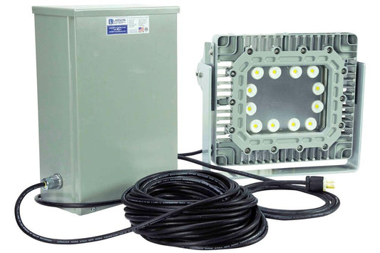 150W Explosion Proof Emergency Only LED Flood Light - Surface Mount - Remote Battery Backup - 21,000 Lumens