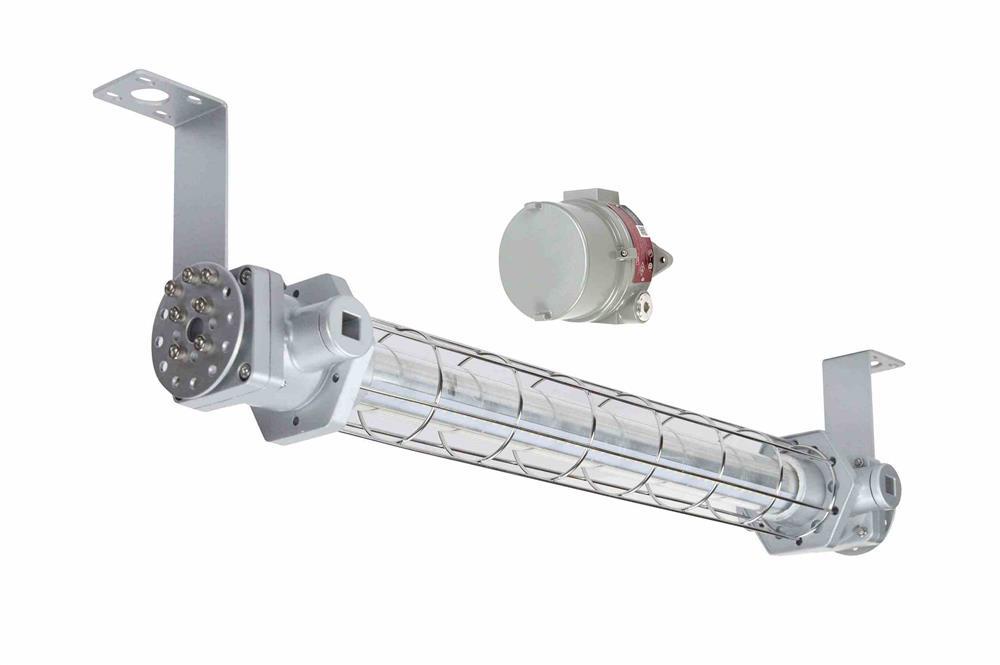 40W Explosion Proof Low Profile LED Light - 5,400 lms - Class 1/2, Div 1/2 - External Battery Backup