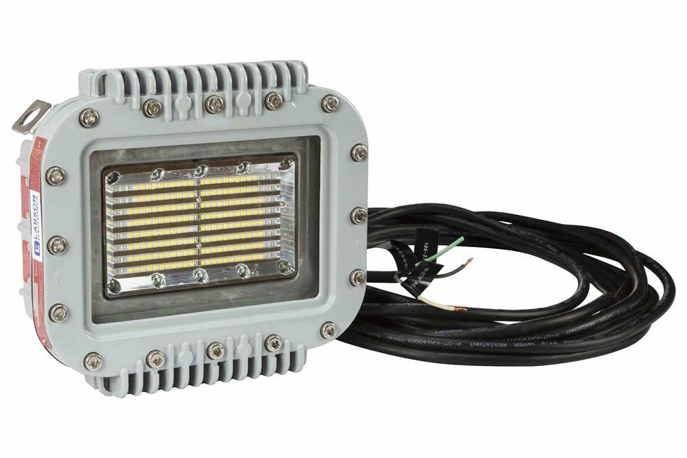 Explosion Proof 70 Watt Low Profile LED Light Fixture - 6000 Lumens - Class 1 Div 1 & 2 - 33' Whip