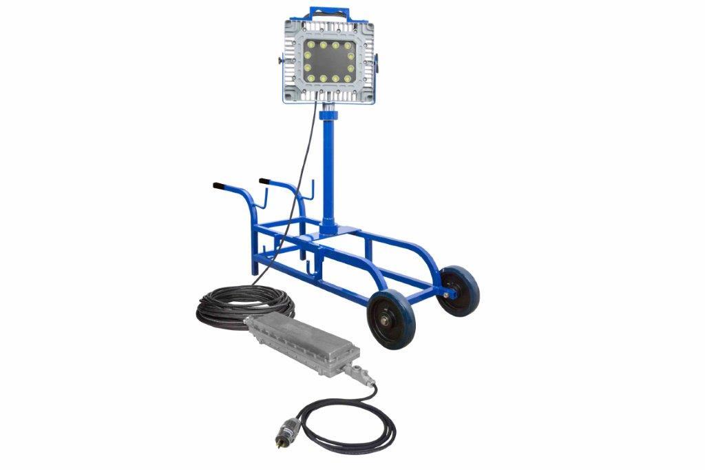 Larson 150W EXP LED Light - 21,000 Lm - 3' Cart Mount - Quick Change Mount - C1D1 - 100' 12/3 SOOW - Inline