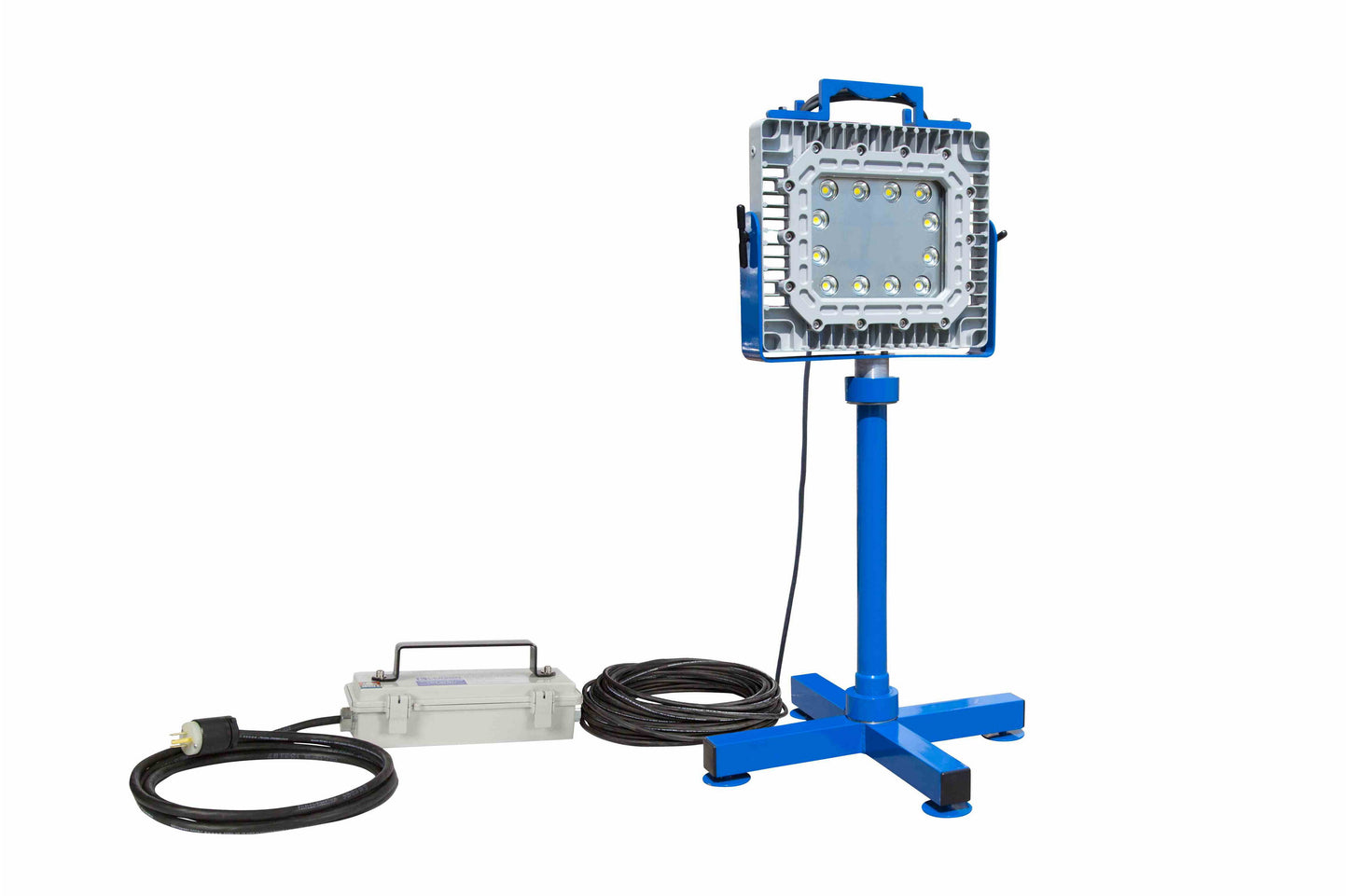 Larson 150W EXP LED Light - 21,000 Lm - 3ft Stand - Quick Change Mount - C1D1 - 100' 12/3 SOOW - GEN Plug