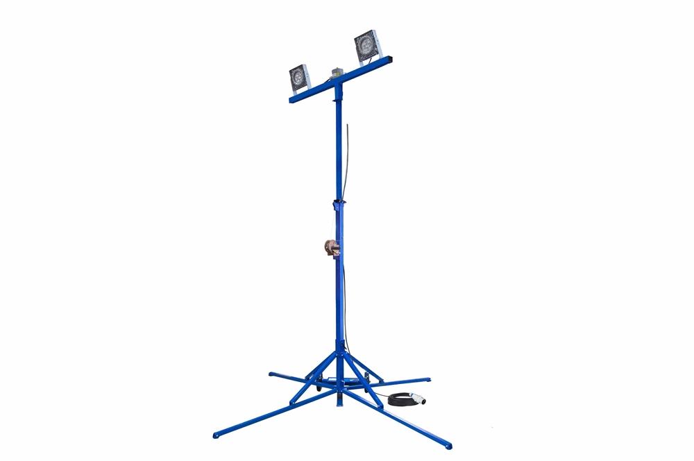 100W Explosion Proof LED Light Tower - Quadpod - C1D1 - 30 Meter Cord w/ CEE 16 Amp Pin & Sleeve