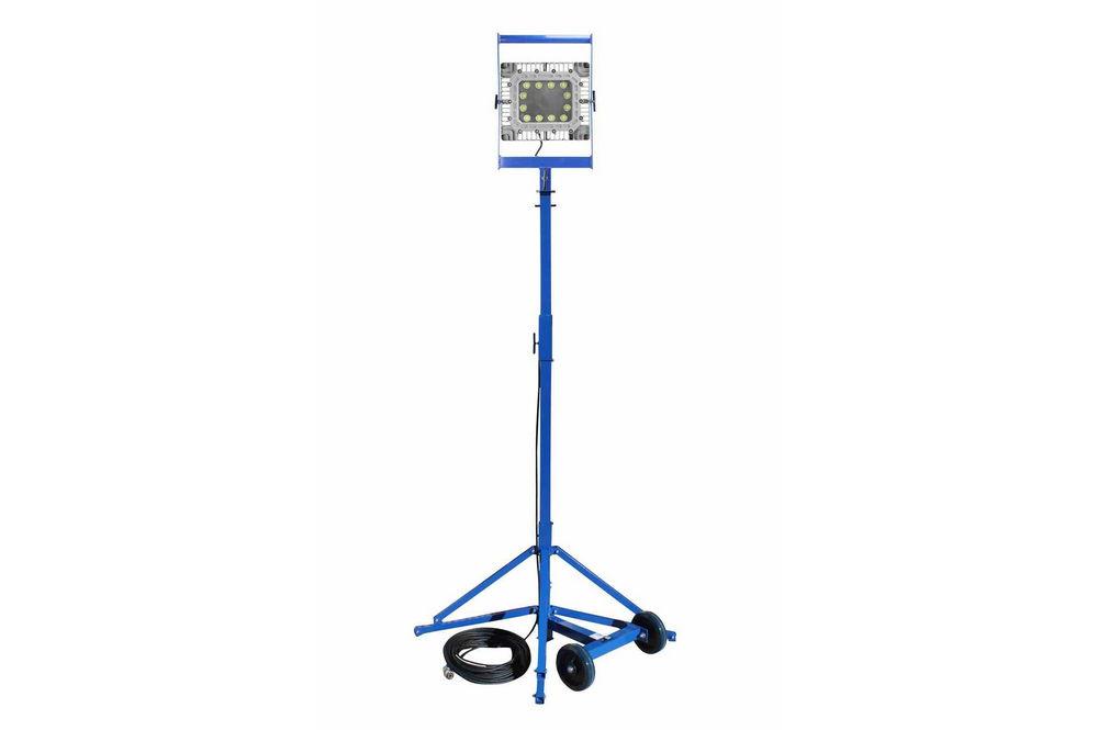 150 Watt Explosion Proof LED Light Tower w/ Removable Head - Quadpod Mount - 140°-C1D1 - 100ft Cord
