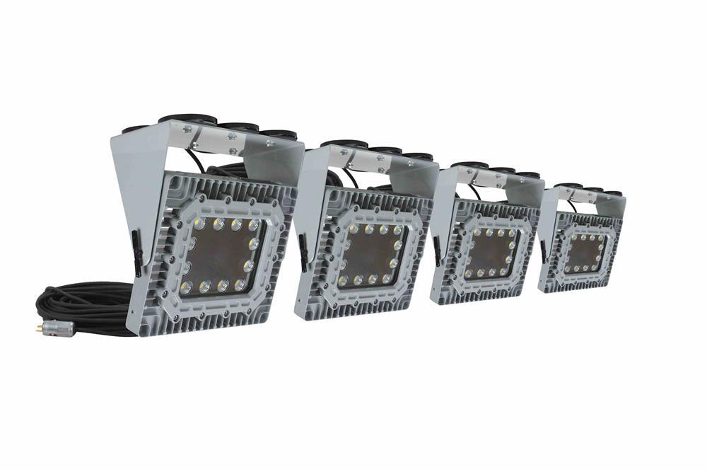 600W Explosion Proof LED String Light - (4) 150W Fixtures Daisy Chained - Adjustable Magnetic Mount