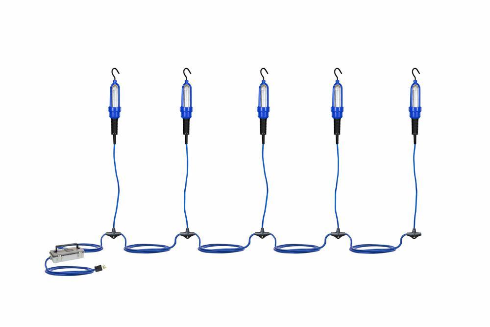 Explosion Proof LED String Lights - 120-277V AC to LV DC - Inline Xfrmr - 50' Cord w/ Cord Cap