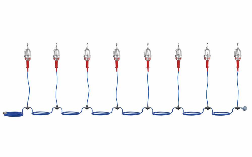 Explosion Proof LED String Lights - 8 lights - Class 1 Division 1 and Class 2 Division 1