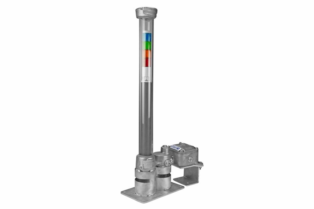 Explosion Proof LED Stack Light - 360° - Red, Amber, Green, Blue - Surface Mount - Flying Leads